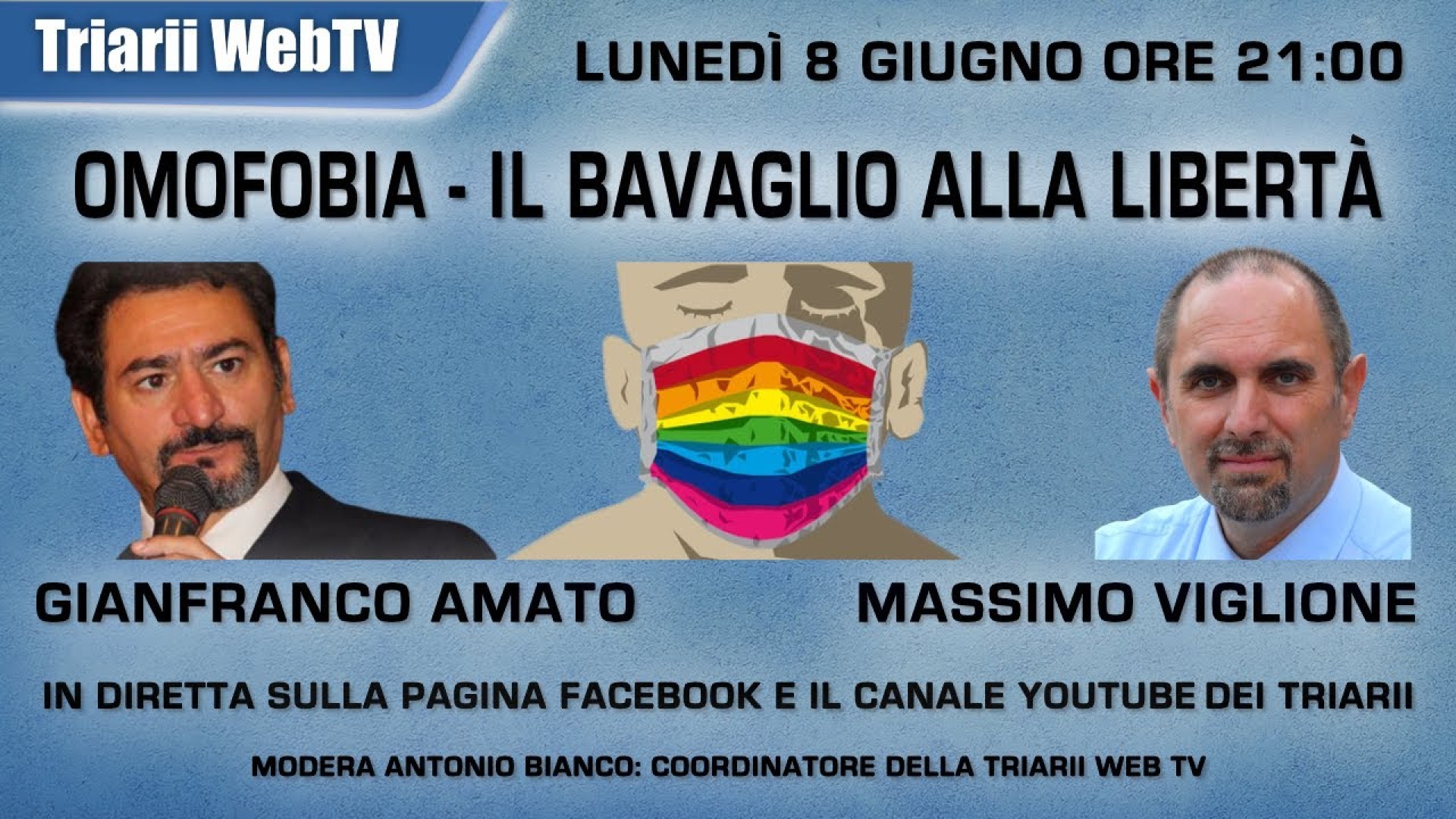 OMOFOBIA: IL BAVAGLIO ALLA LIBERTÀ. Gianfranco Amato, Massimo Viglione in studio: Antonio Bianco