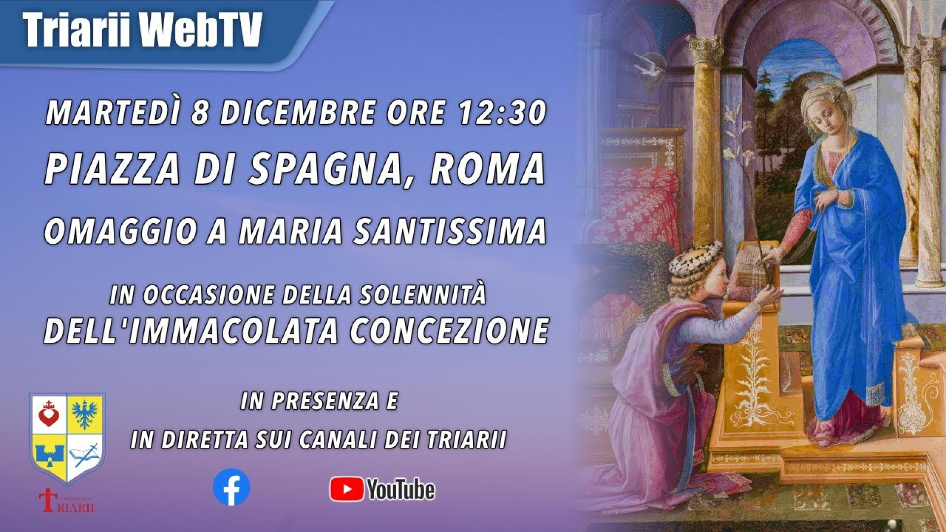 OMAGGIO A MARIA SANTISSIMA IN OCCASIONE DELLA SOLENNITÀ DELL’IMMACOLATA CONCEZIONE