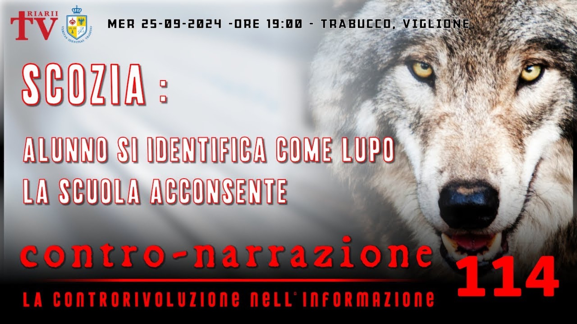 CONTRO-NARRAZIONE NR.114 - MERC 25 SETTEMBRE 2024 - TRABUCCO, VIGLIONE