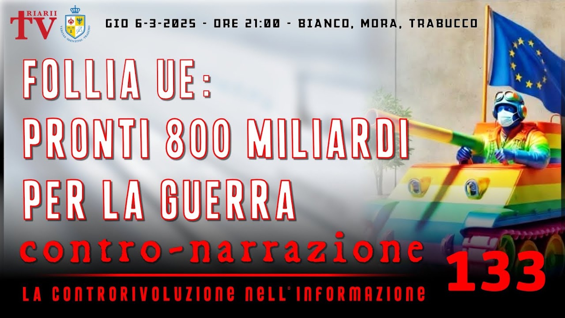 CONTRO-NARRAZIONE NR.133 - GIOV 6 MARZO 2025 - BIANCO, MORA, TRABUCCO