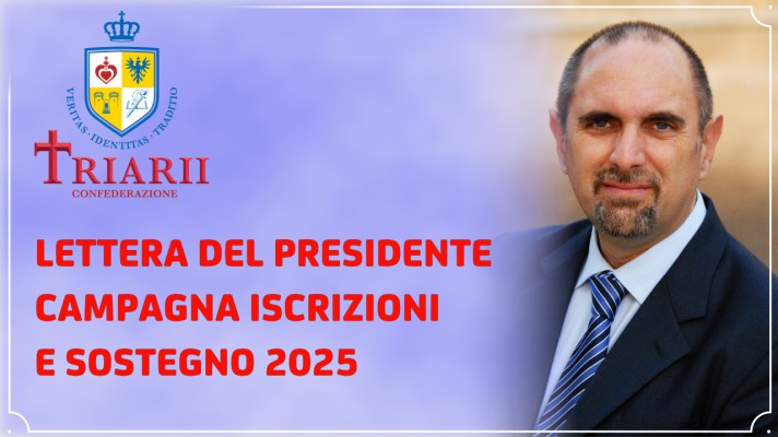 LETTERA DEL PRESIDENTE. CAMPAGNA ISCRIZIONI E SOSTEGNO 2025